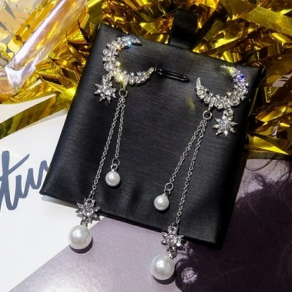 Moon & Styar crystal earrings gypsy jewelry